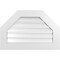 Ekena Millwork Octagonal Top Surface Mount PVC Gable Vent: Functional, w/ 3-1/2"W x 1"P Standard Frame, 30"W x 20"H GVPOT30X2001SF - alternate 1